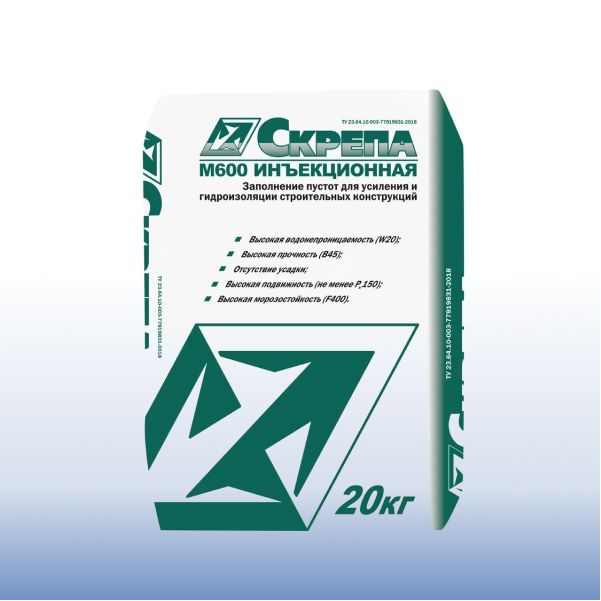 Скрепа М600 инъекционная (ведро 18 кг.)